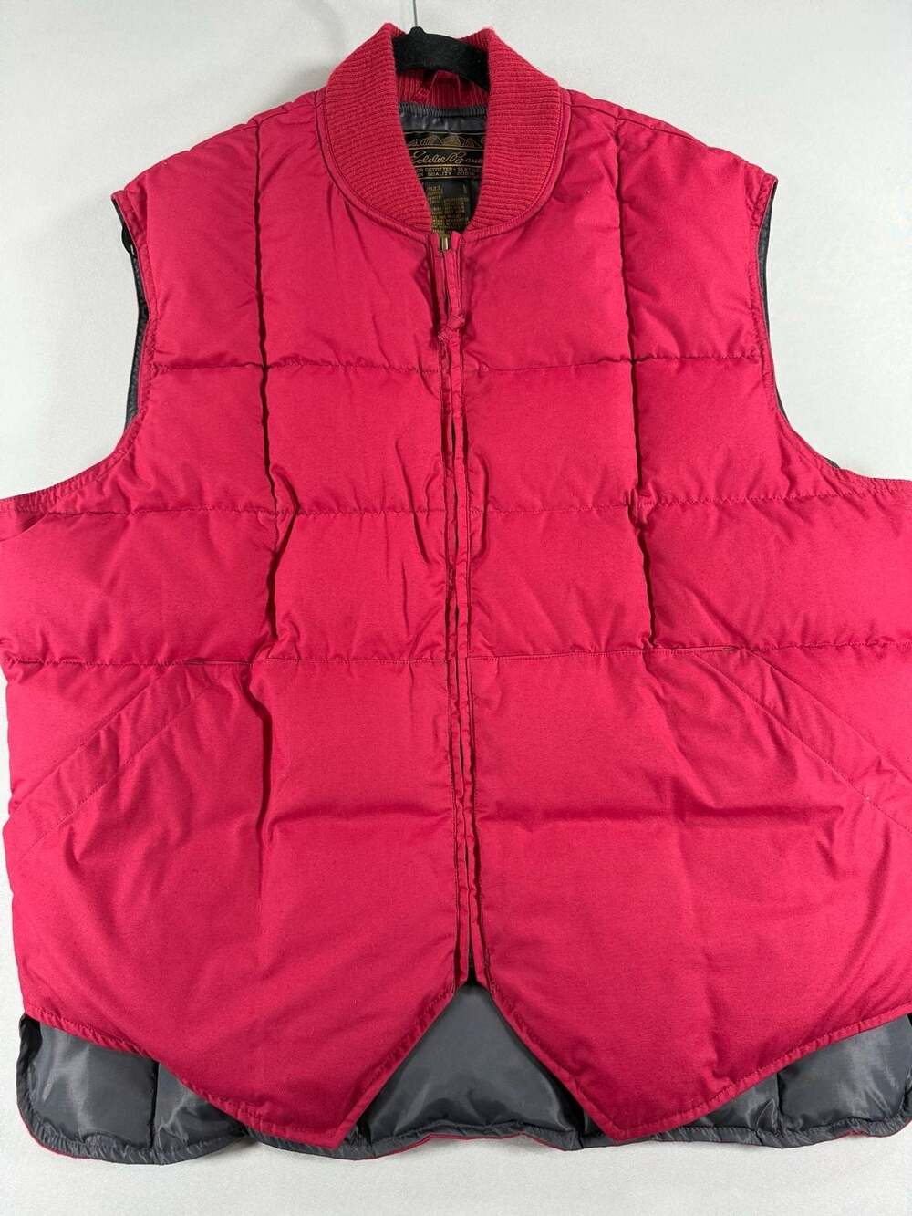 Vintage Eddie Bauer Downlight Vest Premium Quality Goose Down Men's Large Red Go